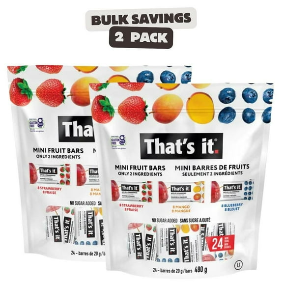 2 x That’s It. Mini Fruit Bars, 24 bars each