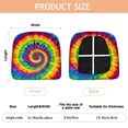 thumbnail image 3 of Rainbow Tie Dye Mandala Pattern Seat Covers for Dining Room Chairs Set Of 4,Stretch Printed Washable Chair Seat Cover with Elastic Ties and Button,Removable Waterproof Couch Cushion Covers, 3 of 6