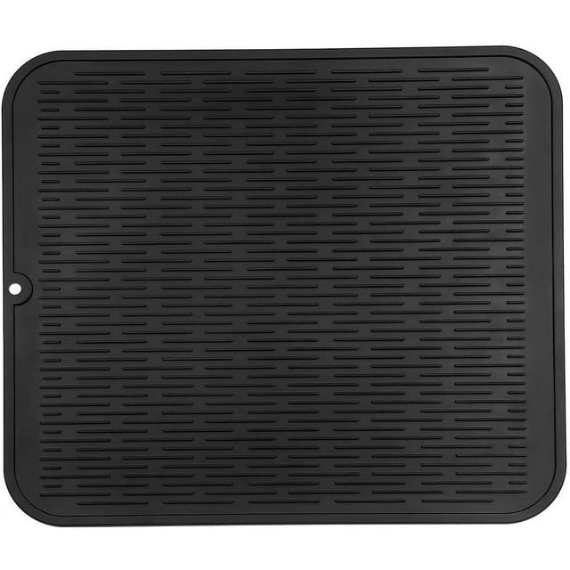 MicoYang Tapete de silicona para secar platos para múltiples usos, fácil de limpiar, ecológico, tapete de silicona resistente al calor para encimera o fregadero de cocina, refrigerador o revestimiento