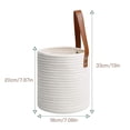thumbnail image 3 of Planter Baskets Pure Handmade Single Hand Planting Belt White Hanging Flower Pot, 3 of 3