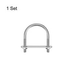 thumbnail image 3 of Unique Bargains Round U-Bolts, 1 Pack 44mm Inner Width 62mm Length M6 W Nuts Washers and Plates, 3 of 5