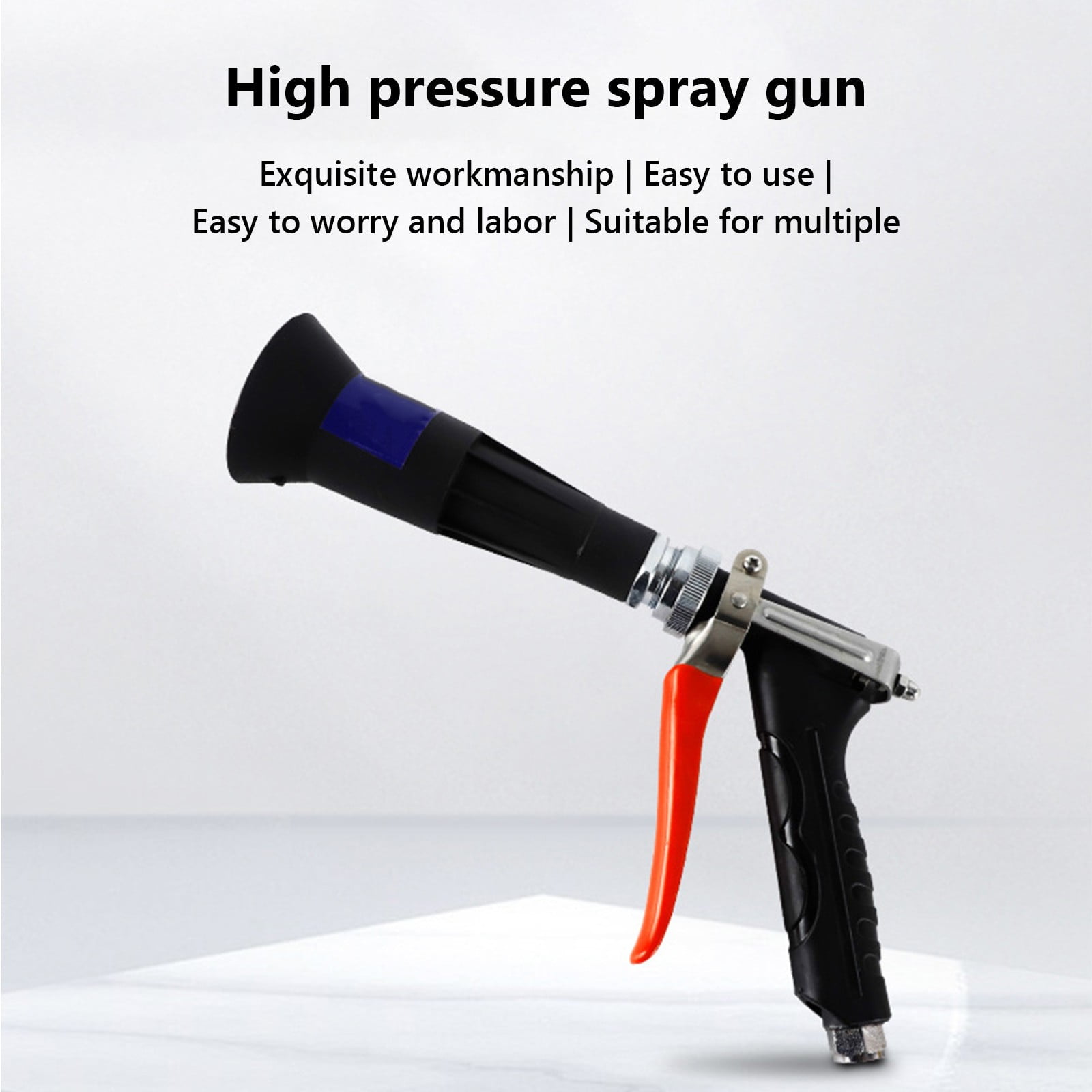 SCNOR Heavy Duty Garden Hose Nozzle, High Pressure Adjustable Spray Gun with Ceramic Tip, Wind Resistant, 3 Spray Patterns for Car Washing, Gardening & Outdoor Cleaning