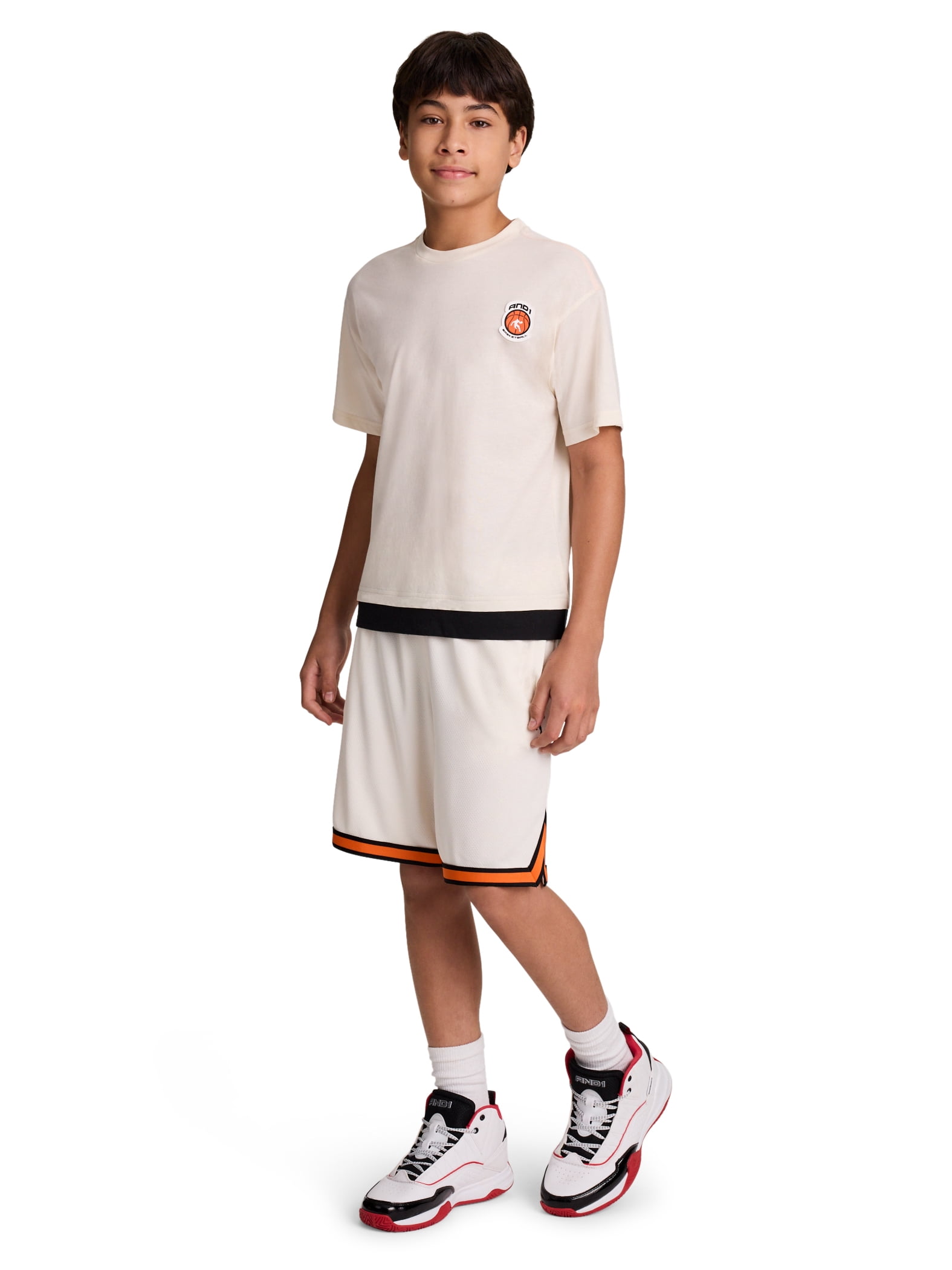 AND1 Boy's Double Play Short Sleeve T-Shirt, Sizes 4-18