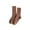 Brown, variant on Avrnliq Womens Black Crew Socks - Durable Nylon-Spandex Blend with Reinforced Heel Toe, Non-Slip Ribbed Cuff, Everyday Essential for Women,Size Free Size