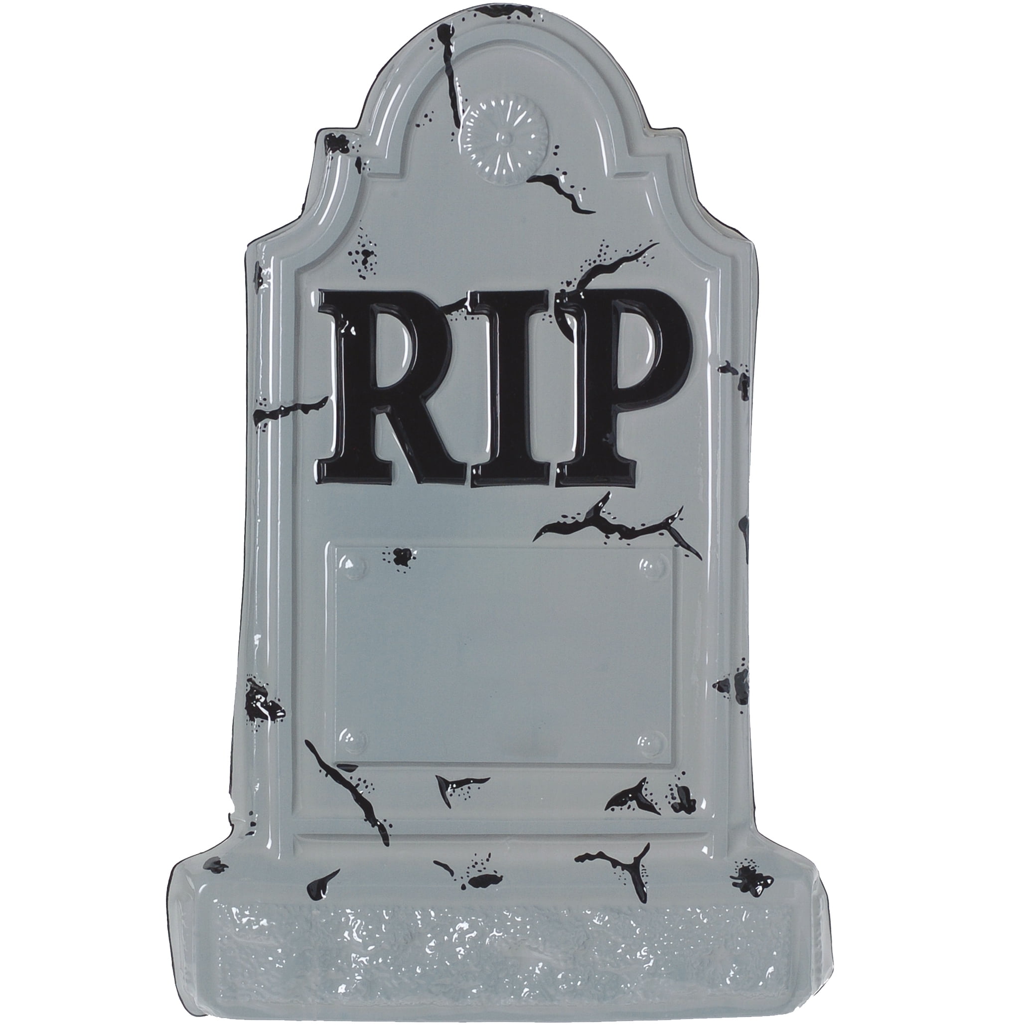 US Toy Decorative Plastic Graveyard R.I.P. 21" Tombstone, Grey
