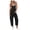 Black, variant on Conairie Overalls For Womens Solid Color Adjustable Straps Jumpsuits Straight Leg Pants With Pockets Black L