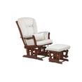 thumbnail image 2 of AFG Alice Glider and Ottoman with Pillow, Espresso Finish with Beige Cushions, 2 of 17