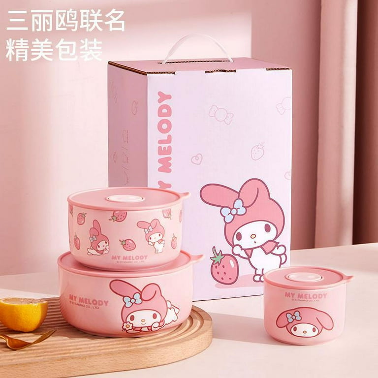 Sanrio Hello Kitty Ceramic Bowl Children Anime Rice Bowl My Melody