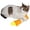 Orange, variant on Pet Life ® 'Duffle Feathered' Squeak and Crinkle Teaser Plush Cat Toy