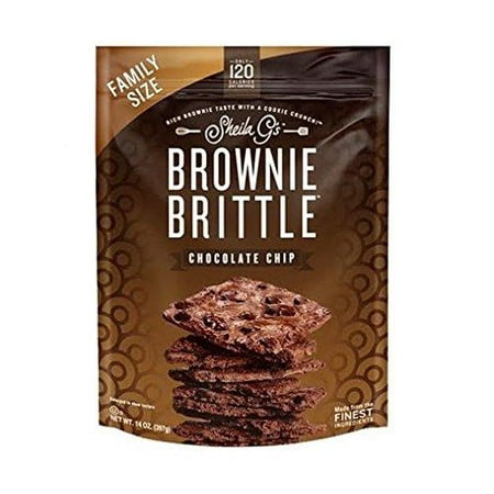 Brownie Brittle, Chocolate Chip, 14 Oz Bag, The Unbelievably Rich and Delicious Chocolate Brownie Snack with A Cookie Crunch (Packaging May Vary) 14