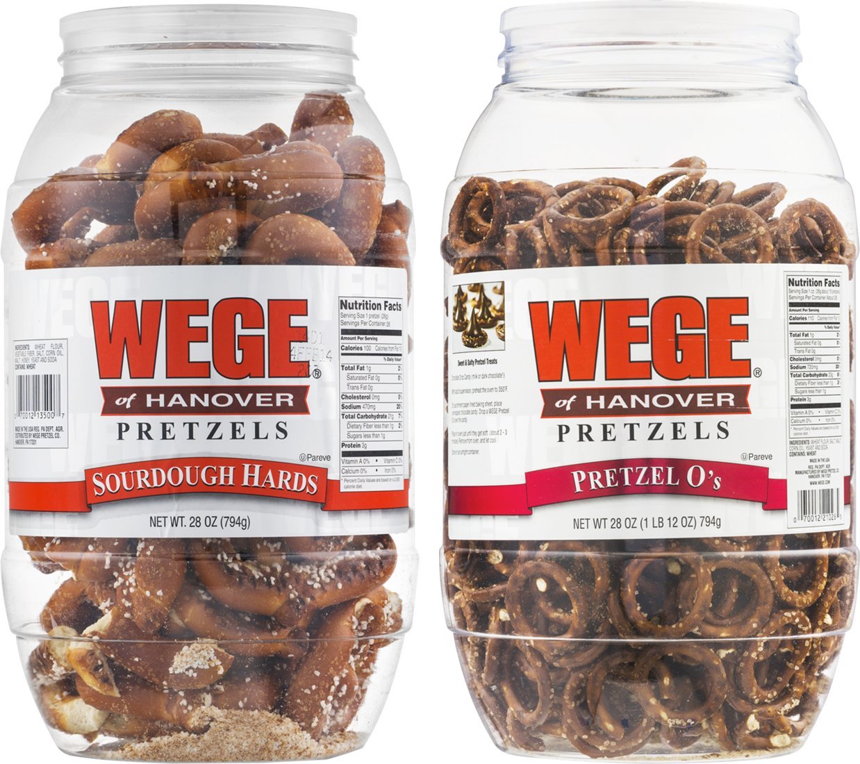 Wege Of Hanover Sourdough Hards & Pretzel O's Variety 2 Pack 28 oz