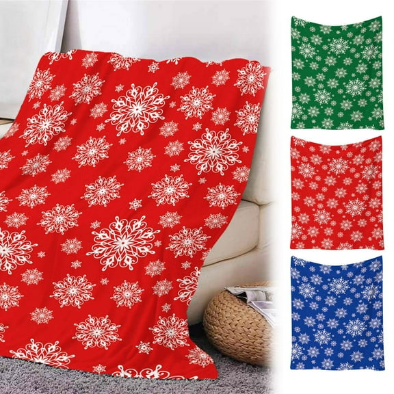 Dmlowu Christmas Blanket - 51x59 inch Soft Warm Throw Blanket for Couch, Thickened Cooling Blanket for Holiday Party Christmas Decorations, Flannel Christmas Throw Blanket