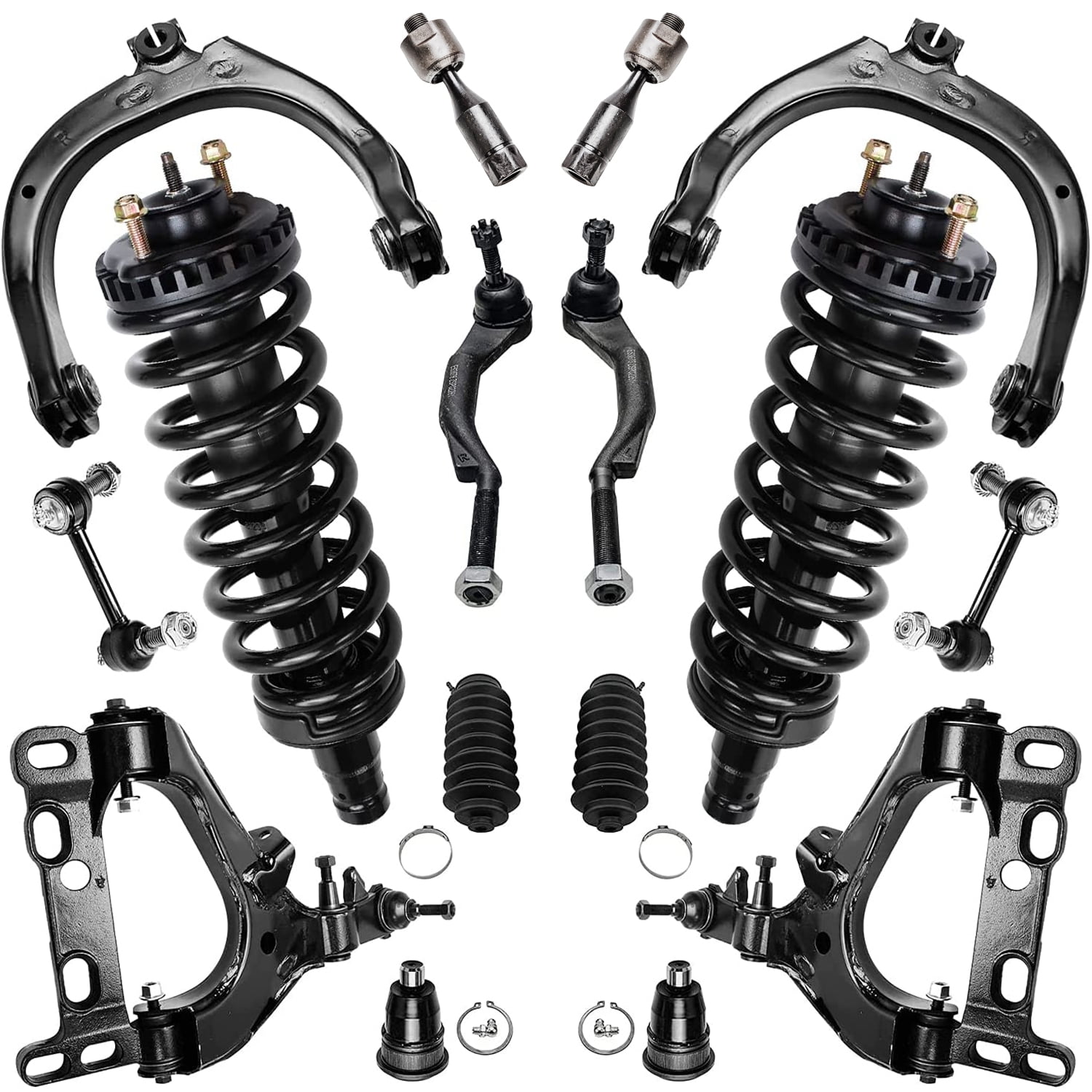 Detroit Axle 16pc Complete Front Suspension Kit for Chevy Trailblazer and  GMC Envoy