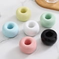 thumbnail image 4 of Naierhg 2 Pcs Toothbrush Holders Smooth Japanese Style Ceramics Round Solid Color Toothbrush Bases Bathroom Countertops Toothbrush Storage Stand, 4 of 8