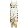thumbnail image 4 of ITSAME Easter Toddler Girls Jumpsuit, Sleeveless Spaghetti Strap Cute Bunny Print Holiday Fashion Romper Beige 4T, 4 of 7