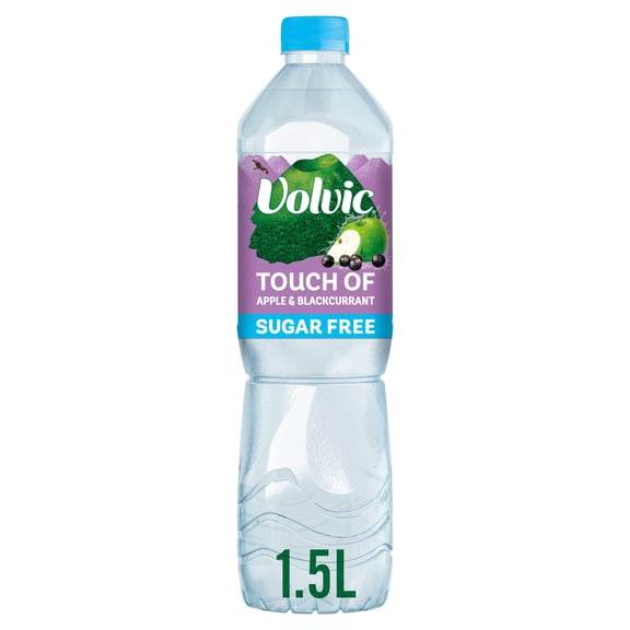Volvic Touch of Fruit Apple & Blackcurrant Sugar Free Still Flavoured Water 1.5L, Imported from Britain
