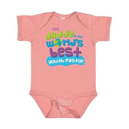 

Inktastic My Daddy is the World’s Best Youth Pastor Gift Baby Boy or Baby Girl Bodysuit