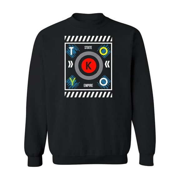 Tokyo Abstract Quote Design Sweatshirt Men -Image by Shutterstock, Male XX-Large