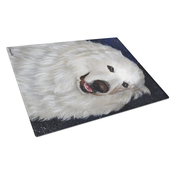 Carolines Treasures PPP3104LCB Great Pyrenees Meisha Glass Cutting Board Large, 12H x 16W, multicolor