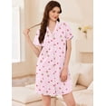 thumbnail image 6 of Ekouaer Womens Cotton Nightgowns Button Down Sleep Shirts Soft Night Shirts Night Dress, 6 of 6