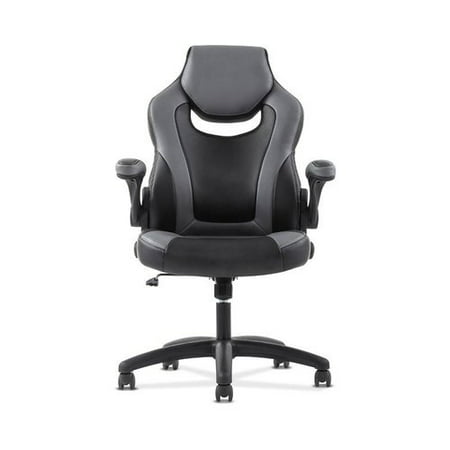 Sadie Racing Gaming Computer Chair- Flip-Up Arms, Black and Gray Leather (Best Gaming Chair Brands)