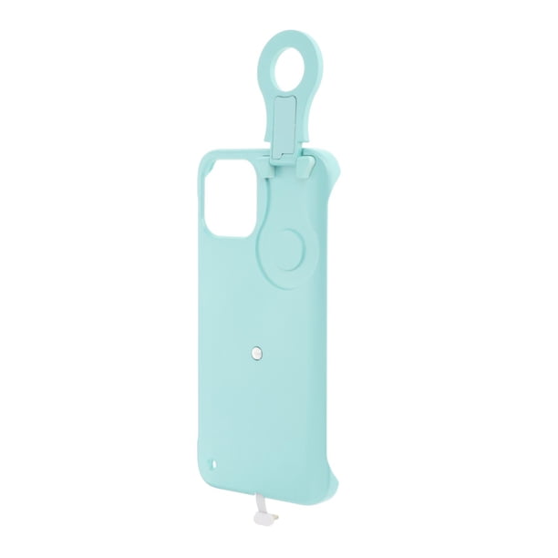 Funda para teléfono móvil con imagen clara y luz inteligente para iPhone 12/12 Pro Azul 6.7 pulgadas