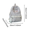 thumbnail image 3 of Cute Backpack Cute Backpack with Lace Large Laptop Daypack with Cute Accessories Daypack Travel Back-to-School(A19_Light Gray,One Size), 3 of 4