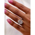 thumbnail image 4 of 1Pc 3ct oval Moissanite Engagement Ring Handmade Sterling Silver Rings With Gift Box For Her With Anniversary Gift Idea Valentines Gift For Wife Fine Jewelry Gift (Randomly send box colors), 4 of 5