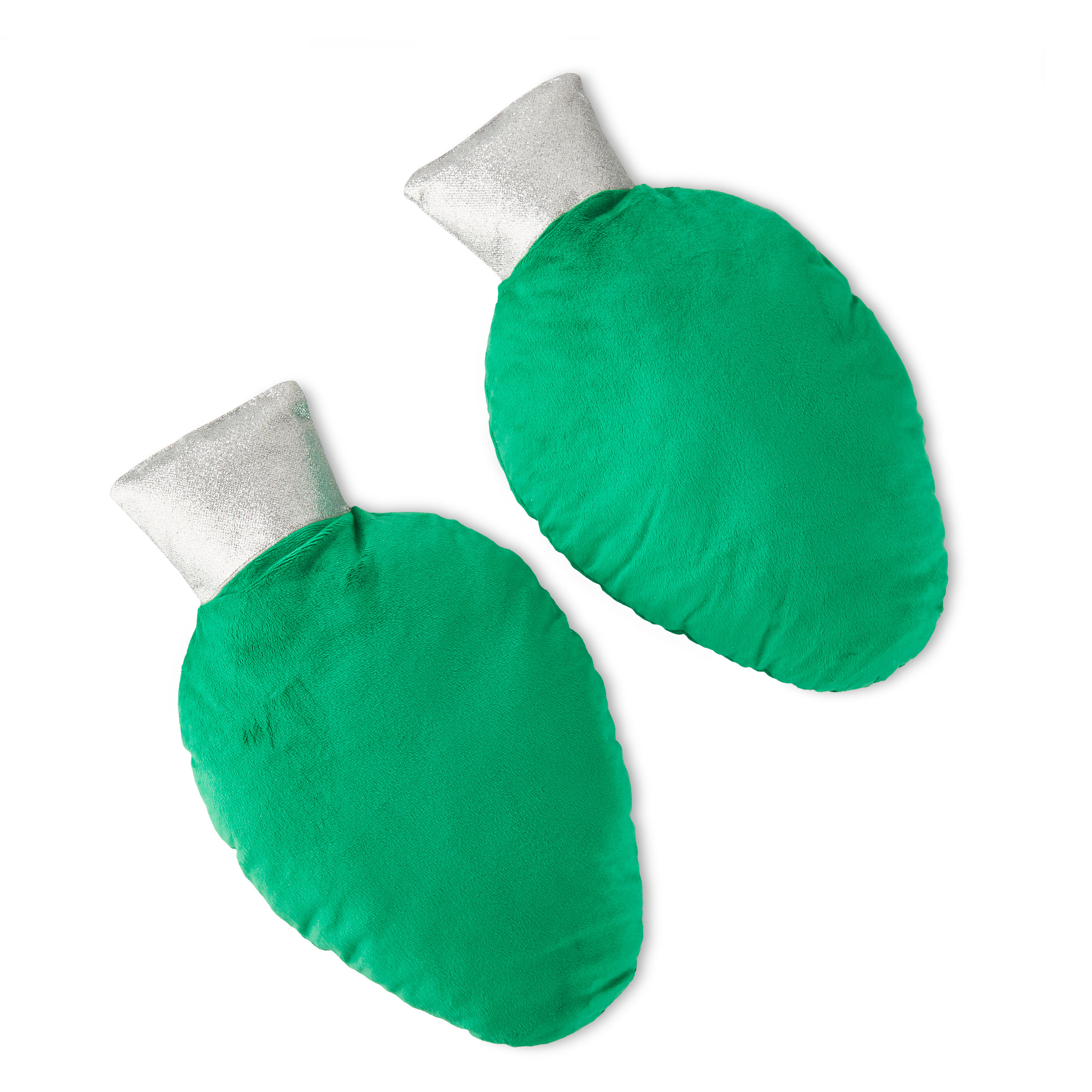 Holiday Time Christmas 15 inch Green C9 Bulb Decorative Pillows Plush, 2-pack - image 5 of 6