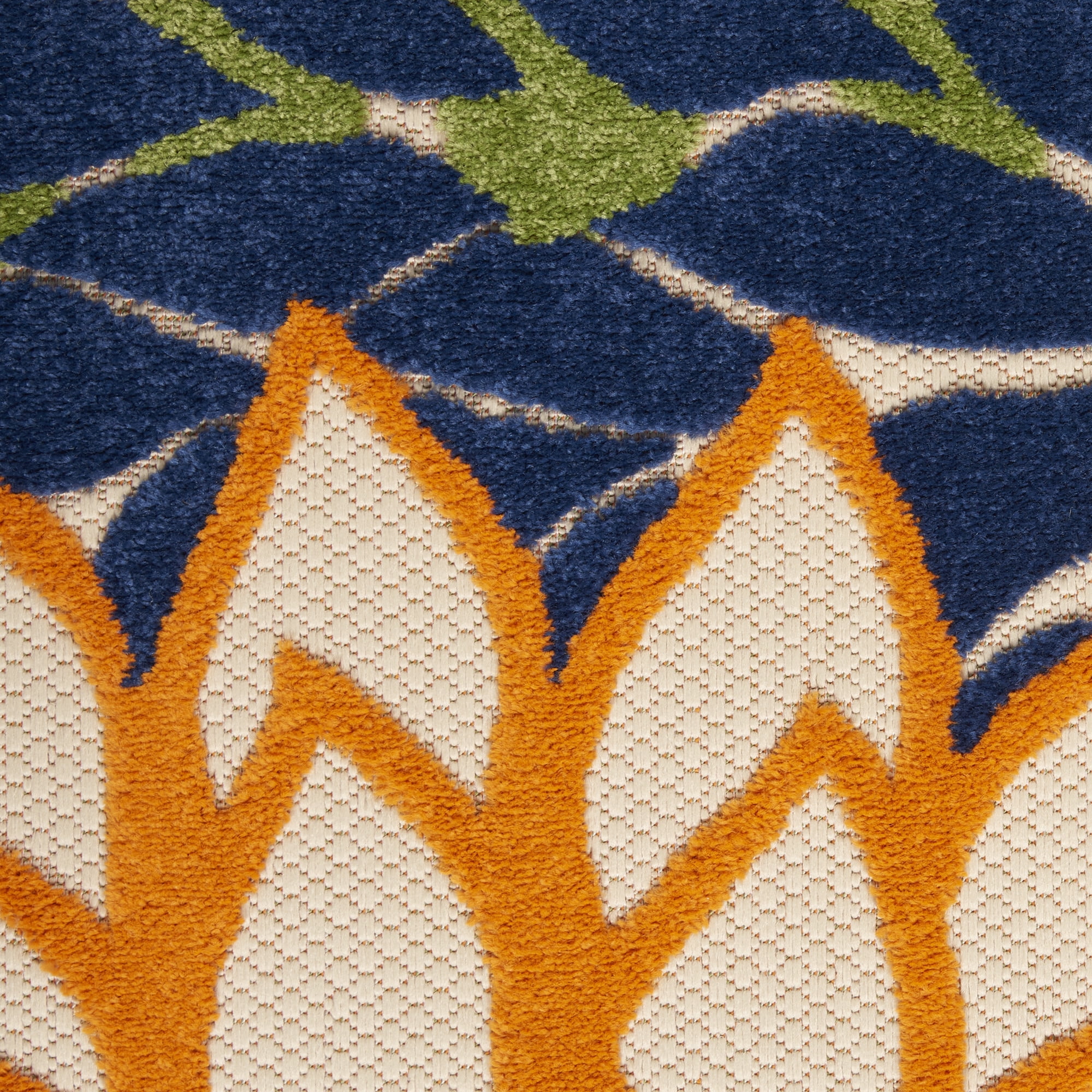 Nourison Tropical Oasis Indoor/Outdoor Modern Floral Multicolor 6' x 9' Area Rug, (6' x 9')