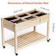 Raised Garden Bed w/Bed Liner, BEHOST Elevated Wooden Planter Box Stand