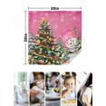 thumbnail image 4 of Pink Snowman Christmas Cloth Napkins Set of 8 Reusable Dinner Napkins, Xmas Tree Ball Snowflake Winter Cocktail Napkin Washable Table Napkins for Wedding/Holiday Party/Baby Shower 20"x20", 4 of 7