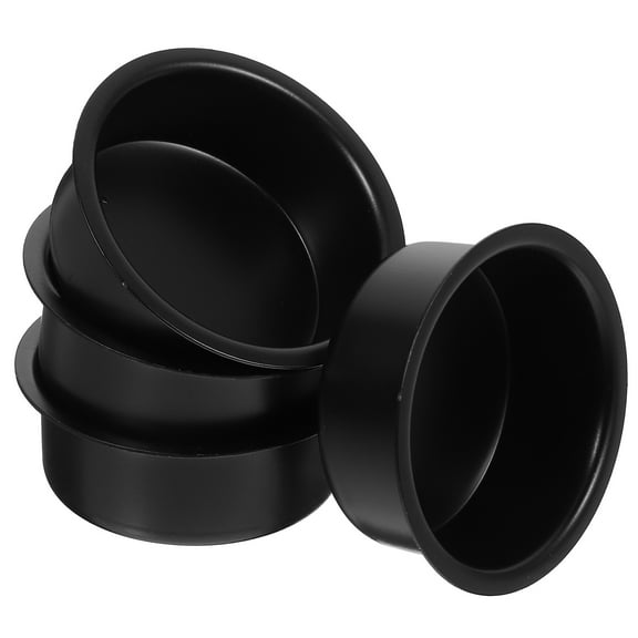 FRCOLOR Candle Holders Decorative Products Round Candle Cups Black 4Pcs