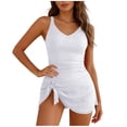thumbnail image 2 of Traje de baño tankini para mujer con abertura lateral, detalle fruncido y cobertura moderada en la espalda. Traje de baño para mujer. Trajes de baño para mujer. Tankinis. Traje de baño para mujer. Tra, 2 of 6