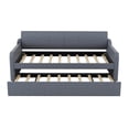 thumbnail image 4 of Euroco Upholstery Twin Size Daybed, Sofa Bed with Pop Up Trundle and USB Charging, Gray, 4 of 11
