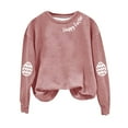 thumbnail image 2 of Sales Today Clearance Oversized Crewneck Sweatshirt Women Women's Happy Easter English Printed Round Neck Long Sleeve Hooded Sweatshirt, 2 of 7