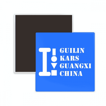 

Guilin Kars Guangxi China Square Ceracs Fridge Magnet Keepsake Memento