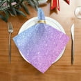 thumbnail image 2 of Dreamtimes Shiny Gradual Blue Purple Cloth Napkins Set of 1,Reusable Washable Polyester Dinner Table Napkins for Kitchen,Dining,Restaurant,Party Decoration, 2 of 7