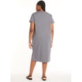 thumbnail image 2 of Terra & Sky Women's Plus Size Cotton Pocket T-Shirt Dress, Sizes 0X-5X, 2 of 3