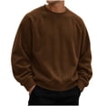 thumbnail image 3 of Thousandth Men's Corduroy Crew Neck Sweatshirt Casual Raglan Long Sleeve Pullover Soft Loose Fit Outerwear for Autumn Winter, 3 of 8