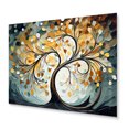 thumbnail image 2 of Designart "Yellow Grey Majestic Canopy Tree Serene Forest" Landscape Trees Metal Art Print, 2 of 5