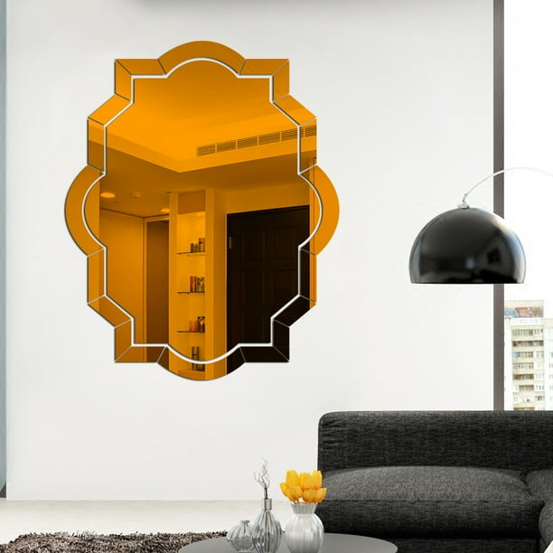 3d Shape Mirror Wall Sticker Art Diy Home Decoration Decals Silver Black Gold Red Blue Chocolate Com - Gold Mirror Wall Decals 3d Shape Mirror Wall Sticker Art Diy Home Decoration Decals Silver Black Gold Red Blue Chocolate Com - Gold Mirror Wall Decals