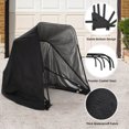 thumbnail image 3 of Motorcycle Shed, Waterproof Motorcycle Garage with 600D Oxford Cover, Ventilation Window, Expansion Bolts, Heavy Duty Motorcycle Storage Shelter, 3 of 6