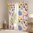 thumbnail image 3 of Manfei Jungle Leopard Cheetah Black Out Curtains,Zoo Giraffe Zebra Curtains Pack of 2 (42x63 Each),Cute Cartoon Elephant Bedroom Curtains For Teens,Breathable Home Decor, 3 of 6