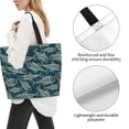 thumbnail image 3 of Bingfone Canvas Tote Bag for Women with Inner Pocket Aesthetic Cute Shopping Tote Bags Reusable Grocery Bags- Fish Style, 3 of 8