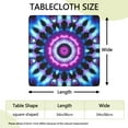 thumbnail image 2 of Colorful Tie Dye Mandala Pattern Square Fitted Tablecloth with Elastic Edge,Square Table Cover,Washable Elastic Table Cover for Home Kitchen Party Decor 34"x34", 2 of 6