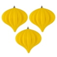 thumbnail image 5 of Vickerman 5.7" x 5.5" Yellow Matte Onion Christmas Ornament, UV treated, Set of 3, 5 of 7