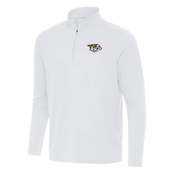 Men's Antigua White Nashville Predators Intent Quarter-Zip Top