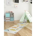 thumbnail image 3 of Unique Loom Whimsy Kids Collection Area Rug - Dinotopia (2' 2" x 6' 1" Runner Ivory/Black), 3 of 9