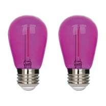 Westinghouse 2 Watt (40 Watt Equivalent) Pink S14 Omni Filament LED Light Bulb Medium (E26) Base, 2-Pack